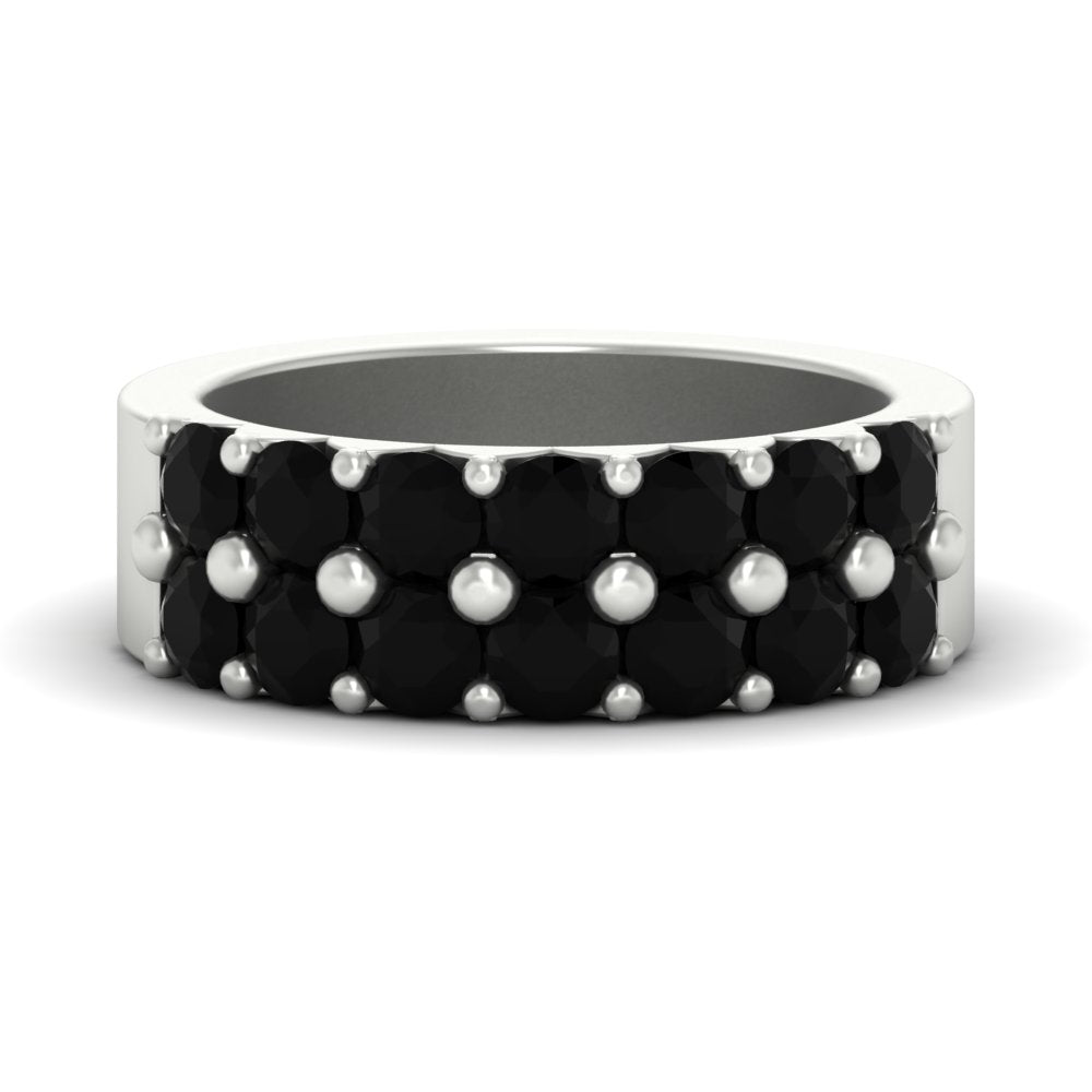 double-row-shared-prong-black-diamond-wedding-band-in-white-gold-FD11382BGBLACK-1.50CT-NL-WG