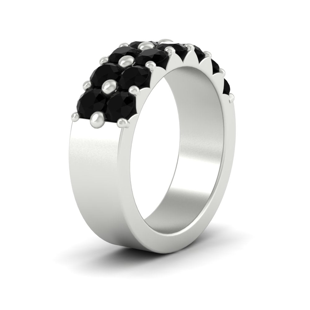 double-row-shared-prong-black-diamond-wedding-band-in-white-gold-FD11382BGBLACKANGLE2-1.50CT-NL-WG