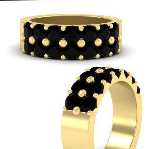 double-row-shared-prong-black-diamond-wedding-band-in-yellow-gold-FD11382BGBLACKANGLE3-1.50CT-NL-YG