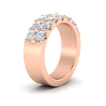 Load image into Gallery viewer, double-row-shared-prong-diamond-wedding-band-in-rose-gold-FD11382BANGLE2-1.50CT-NL-RG
