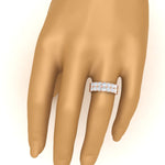Load image into Gallery viewer, double-row-shared-prong-diamond-wedding-band-in-rose-gold-FD11382BHAND-1.50CT-NL-RG