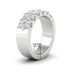 Load image into Gallery viewer, double-row-shared-prong-diamond-wedding-band-in-white-gold-FD11382BANGLE2-1.50CT-NL-WG-HW