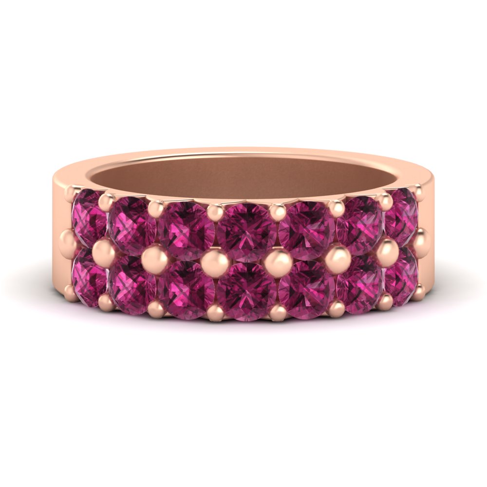 double-row-shared-prong-pink-sapphire-wedding-band-in-rose-gold-FD11382BGSADRPI-1.50CT-NL-RG