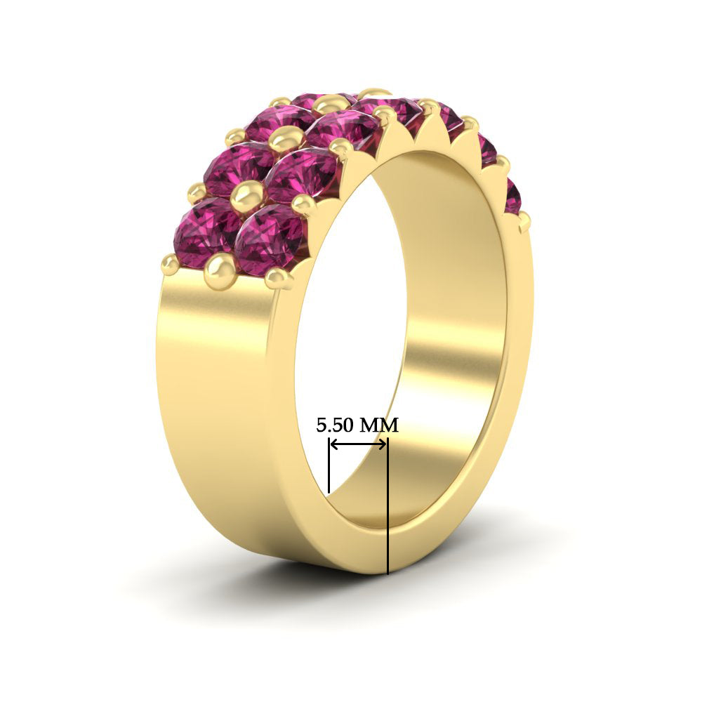 double-row-shared-prong-pink-sapphire-wedding-band-in-yellow-gold-FD11382BGSADRPIANGLE2-1.50CT-NL-YG-HW