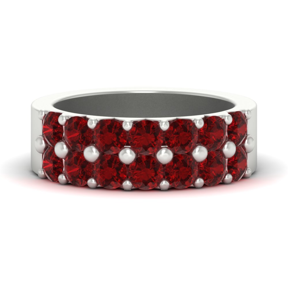 double-row-shared-prong-ruby-wedding-band-in-white-gold-FD11382BGRUDR-1.50CT-NL-WG