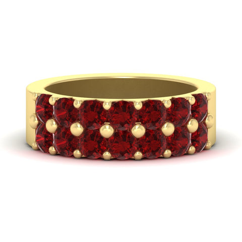 double-row-shared-prong-ruby-wedding-band-in-yellow-gold-FD11382BGRUDR-1.50CT-NL-YG