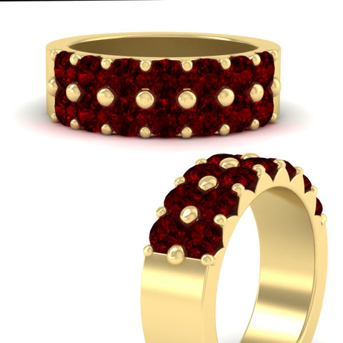 double-row-shared-prong-ruby-wedding-band-in-yellow-gold-FD11382BGRUDRANGLE3-1.50CT-NL-YG