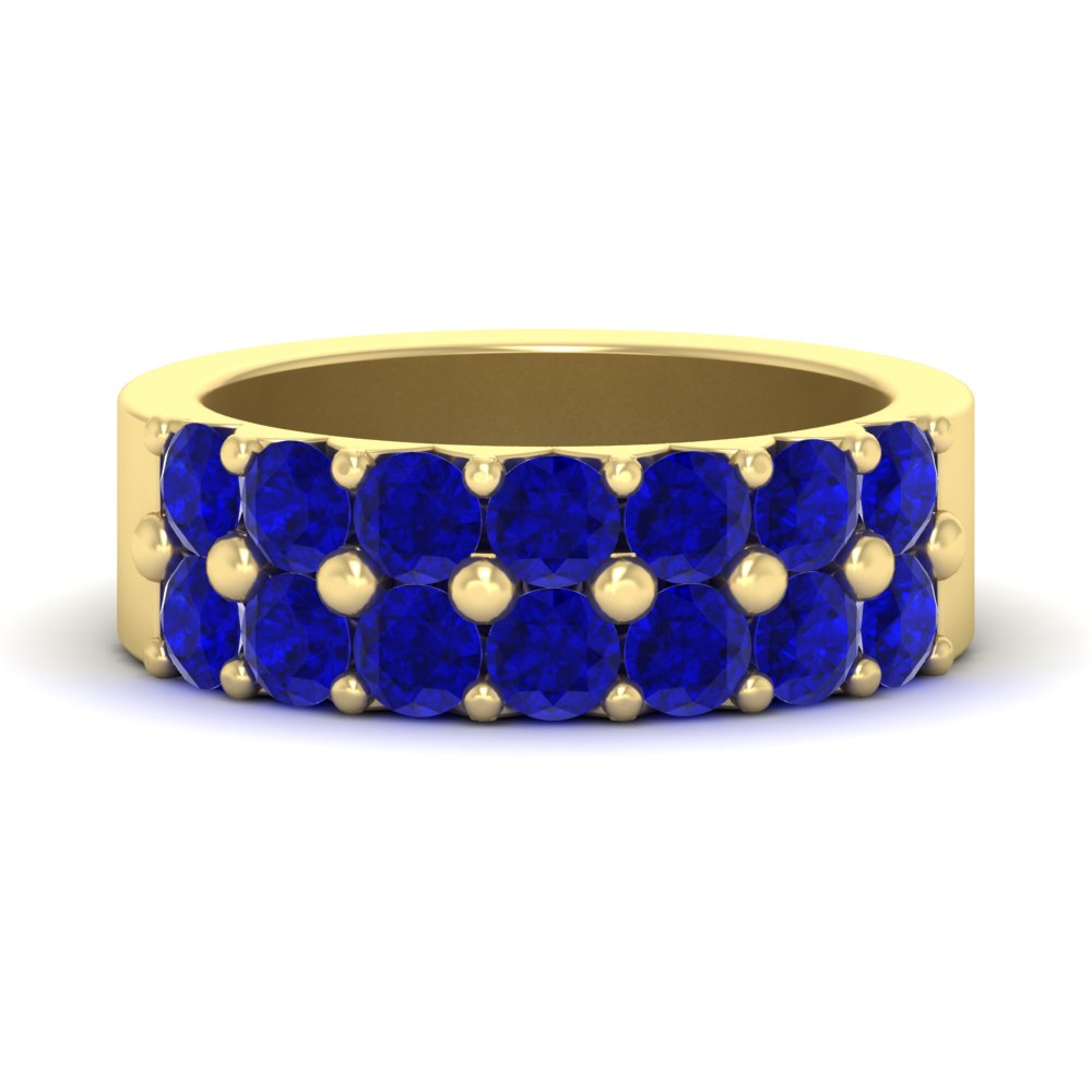 double-row-shared-prong-sapphire-wedding-band-in-yellow-gold-FD11382BGSABL-1.50CT-NL-YG