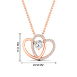 Load image into Gallery viewer, dual-heart-cute-diamond-pendant-in-FDPD11228NL-RG.jpg
