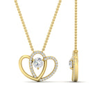 Load image into Gallery viewer, dual-heart-cute-diamond-pendant-in-FDPD11228NL-YG.jpg
