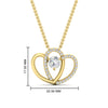 Load image into Gallery viewer, dual-heart-cute-diamond-pendant-in-FDPD11228NL-YG.jpg