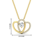 Load image into Gallery viewer, dual-heart-cute-diamond-pendant-in-FDPD11228NL-YG.jpg
