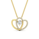 Load image into Gallery viewer, dual-heart-cute-diamond-pendant-in-FDPD11228NL-YG.jpg

