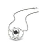 Load image into Gallery viewer, dual-heart-cute-diamond-pendant-with-black-diamond-in-FDPD11228GBLACK-NL-WG.jpg
