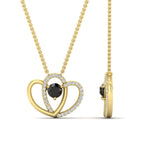 Load image into Gallery viewer, dual-heart-cute-diamond-pendant-with-black-diamond-in-FDPD11228GBLACK-NL-YG.jpg
