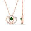 Load image into Gallery viewer, dual-heart-cute-diamond-pendant-with-emerald-in-FDPD11228GEMGR-NL-RG.jpg