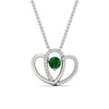 Load image into Gallery viewer, dual-heart-cute-diamond-pendant-with-emerald-in-FDPD11228GEMGR-NL-WG.jpg