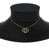 Load image into Gallery viewer, dual-heart-cute-diamond-pendant-with-emerald-in-FDPD11228GEMGR-NL-YG.jpg