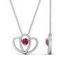 Load image into Gallery viewer, dual-heart-cute-diamond-pendant-with-pink-sapphire-in-FDPD11228GSADRPI-NL-WG.jpg