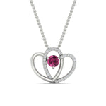 Load image into Gallery viewer, dual-heart-cute-diamond-pendant-with-pink-sapphire-in-FDPD11228GSADRPI-NL-WG.jpg

