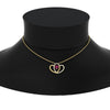 Load image into Gallery viewer, dual-heart-cute-diamond-pendant-with-pink-sapphire-in-FDPD11228GSADRPI-NL-YG.jpg