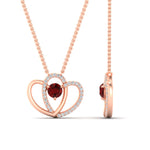 Load image into Gallery viewer, dual-heart-cute-diamond-pendant-with-ruby-in-FDPD11228GRUDR-NL-RG.jpg
