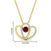 Load image into Gallery viewer, dual-heart-cute-diamond-pendant-with-ruby-in-FDPD11228GRUDR-NL-YG.jpg