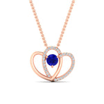 Load image into Gallery viewer, dual-heart-cute-diamond-pendant-with-sapphire-in-FDPD11228GSABL-NL-RG.jpg
