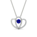 Load image into Gallery viewer, dual-heart-cute-diamond-pendant-with-sapphire-in-FDPD11228GSABL-NL-WG.jpg

