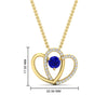 Load image into Gallery viewer, dual-heart-cute-diamond-pendant-with-sapphire-in-FDPD11228GSABL-NL-YG.jpg