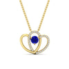 Load image into Gallery viewer, dual-heart-cute-diamond-pendant-with-sapphire-in-FDPD11228GSABL-NL-YG.jpg
