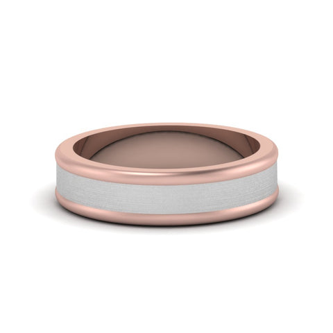 dual-tone-mens-wedding-band-with-matte-finish-in-14K-rose-gold-FDM8343B-NL-RG