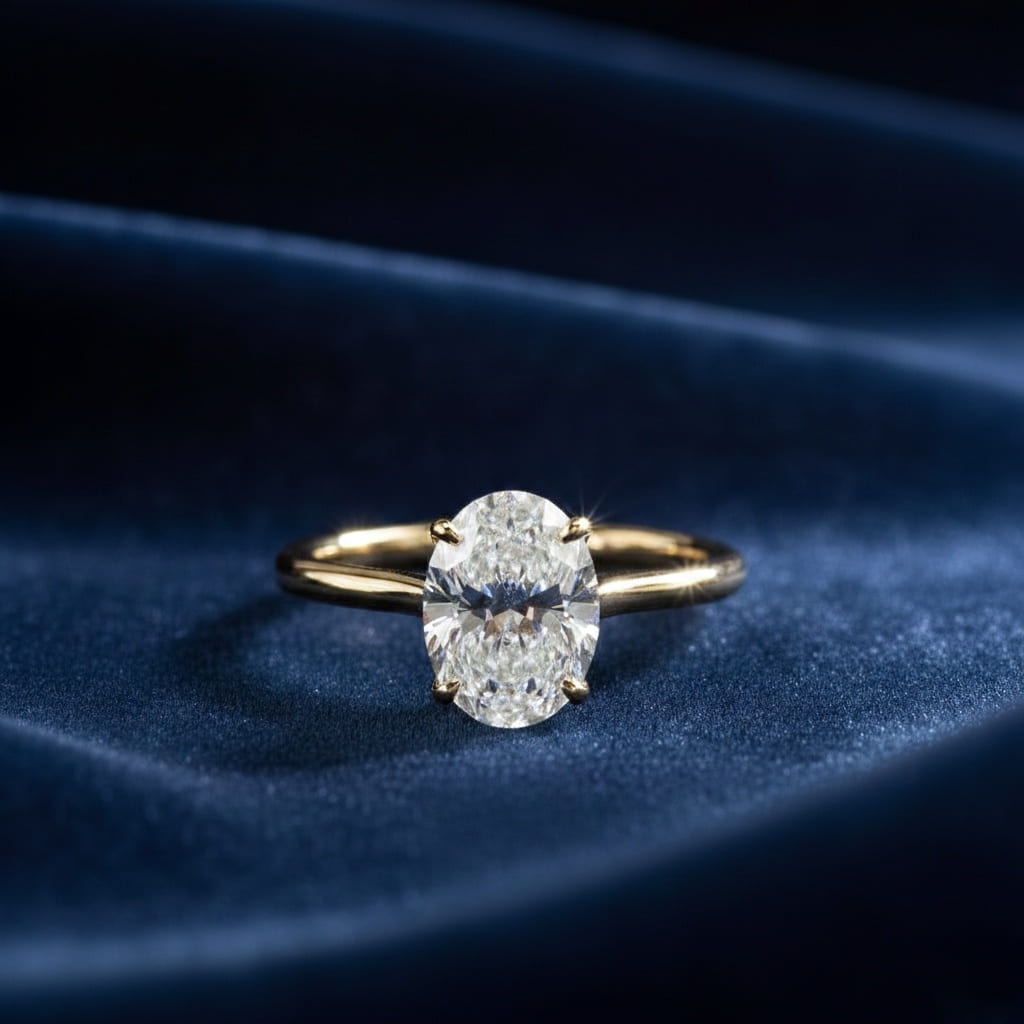 2. Oval Cut Engagement Rings