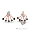 Load image into Gallery viewer, ear-lobe-black-diamond-jacket-in-rose-gold-FDEAR9316GBLACKANGLE2-NL-RG.jpg