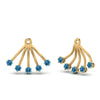 Load image into Gallery viewer, ear-lobe-blue-topaz-jacket-in-yellow-gold-FDEAR9316GICBLTOANGLE2-NL-YG.jpg