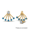 Load image into Gallery viewer, ear-lobe-blue-topaz-jacket-in-yellow-gold-FDEAR9316GICBLTOANGLE2-NL-YG.jpg