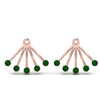 Load image into Gallery viewer, ear-lobe-emerald-jacket-in-rose-gold-FDEAR9316GEMGRANGLE2-NL-RG.jpg
