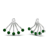 Load image into Gallery viewer, ear-lobe-emerald-jacket-in-white-gold-FDEAR9316GEMGRANGLE2-NL-WG.jpg