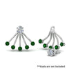 Load image into Gallery viewer, ear-lobe-emerald-jacket-in-white-gold-FDEAR9316GEMGRANGLE2-NL-WG.jpg
