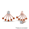 Load image into Gallery viewer, ear-lobe-orange-sapphire-jacket-in-rose-gold-FDEAR9316GSAORANGLE2-NL-RG.jpg