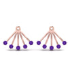 Load image into Gallery viewer, ear-lobe-purple-topaz-jacket-in-rose-gold-FDEAR9316GVITOANGLE2-NL-RG.jpg