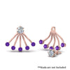 Load image into Gallery viewer, ear-lobe-purple-topaz-jacket-in-rose-gold-FDEAR9316GVITOANGLE2-NL-RG.jpg