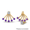 Load image into Gallery viewer, ear-lobe-purple-topaz-jacket-in-yellow-gold-FDEAR9316GVITOANGLE2-NL-YG.jpg