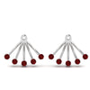 Load image into Gallery viewer, ear-lobe-ruby-jacket-in-white-gold-FDEAR9316GRUDRANGLE2-NL-WG.jpg
