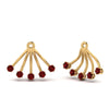 Load image into Gallery viewer, ear-lobe-ruby-jacket-in-yellow-gold-FDEAR9316GRUDRANGLE2-NL-YG.jpg