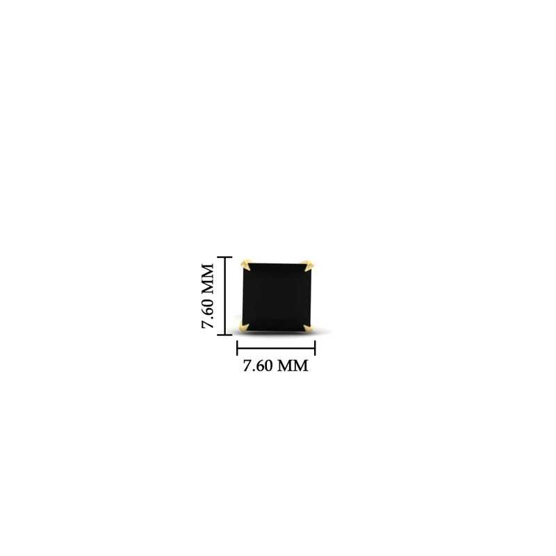 Earring For Men 2 Carat Princess Cut Stud