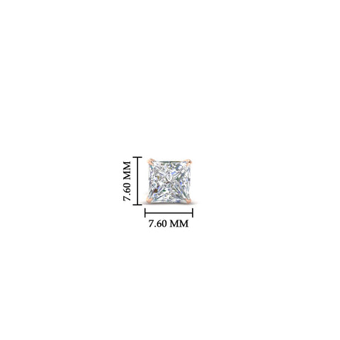 earring-for-men-2-carat-diamond-princess-cut-stud-in-rose-gold-FD-MS4PR-2.00CT-NL-RG-HW
