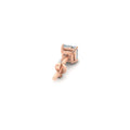 Thumbnail 5 - Earring For Men 2 Carat Princess Cut Stud