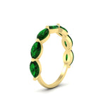 Load image into Gallery viewer, east-west-2-carat-marquise-emerald-wedding-ring-in-FD9939MQBGEMGRANGLE3-2.00CT-NL-YG
