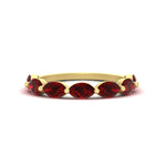 Load image into Gallery viewer, east-west-2-carat-marquise-ruby-wedding-ring-in-FD9939MQBGRUDRANGLE3-2.00CT-NL-YG

